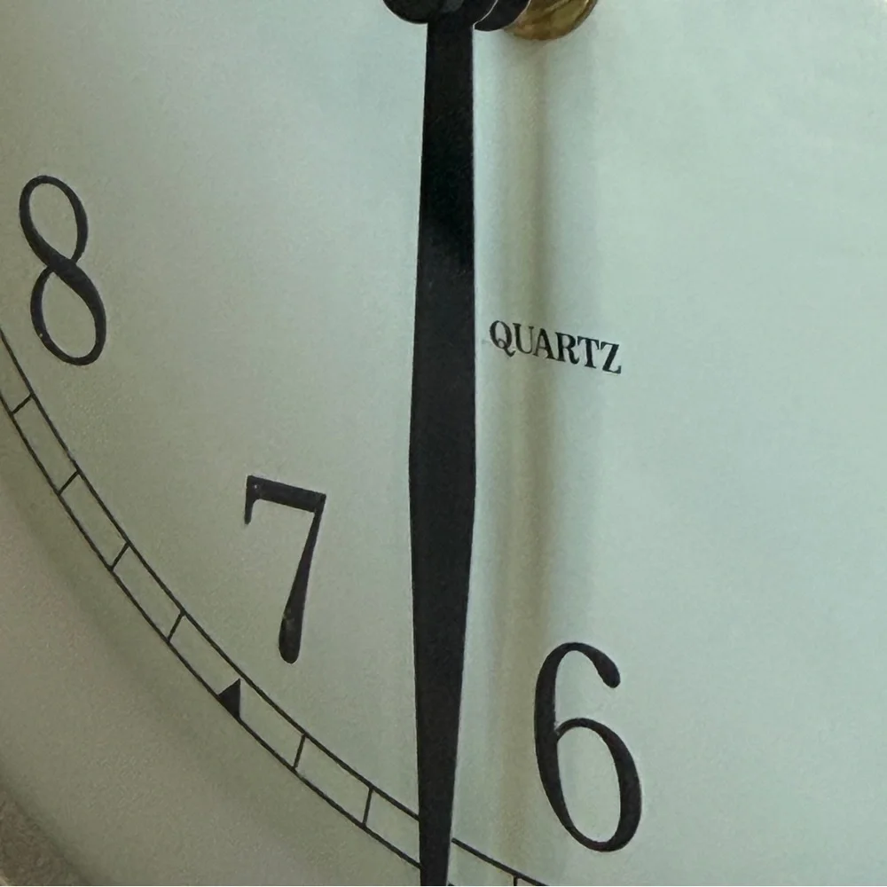 Vintage 90's IKEA Minimalist Brushed Metal Wall Clock Industrial Japanese Quartz